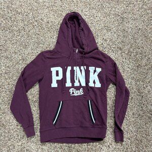 PINK Pullover 1/4 zip hoodie - Women's Size M - Preowned - 1939